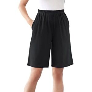 Oak + Fort Small, Terry Cloth, Stretchy Elastic Waist Band, Long Fitted Shorts